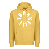 Antique Gold TURNSTILE WHITE ON BLACK. Premium Hoodie - artisFamous
