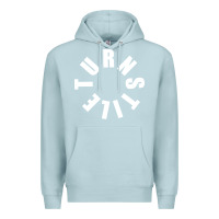 Blue Mist TURNSTILE WHITE ON BLACK. Premium Hoodie - artisFamous