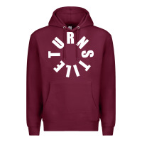 Burgundy TURNSTILE WHITE ON BLACK. Premium Hoodie - artisFamous