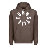 Coffee TURNSTILE WHITE ON BLACK. Premium Hoodie - artisFamous