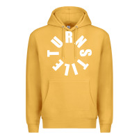 Mustard TURNSTILE WHITE ON BLACK. Premium Hoodie - artisFamous