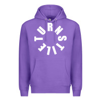 Purple TURNSTILE WHITE ON BLACK. Premium Hoodie - artisFamous
