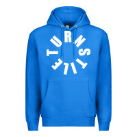 True Royal TURNSTILE WHITE ON BLACK. Premium Hoodie - artisFamous