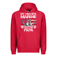 Cardinal marine papa, gifts my favorite marine calls me pa pa military mother Premium Hoodie - artisFamous