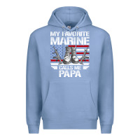 Colony Blue marine papa, gifts my favorite marine calls me pa pa military mother Premium Hoodie - artisFamous