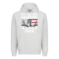 Dove Grey marine papa, gifts my favorite marine calls me pa pa military mother Premium Hoodie - artisFamous