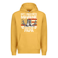Mustard marine papa, gifts my favorite marine calls me pa pa military mother Premium Hoodie - artisFamous