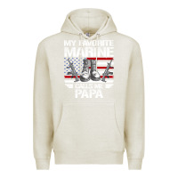 Oatmeal Heather marine papa, gifts my favorite marine calls me pa pa military mother Premium Hoodie - artisFamous