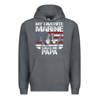 Rock marine papa, gifts my favorite marine calls me pa pa military mother Premium Hoodie - artisFamous