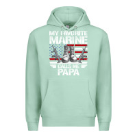 Seafoam marine papa, gifts my favorite marine calls me pa pa military mother Premium Hoodie - artisFamous