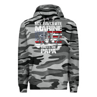 Slate Camo marine papa, gifts my favorite marine calls me pa pa military mother Premium Hoodie - artisFamous