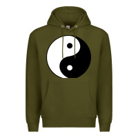 Army Green Yin and yang Premium Hoodie - artisFamous