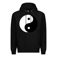 Black Yin and yang Premium Hoodie - artisFamous