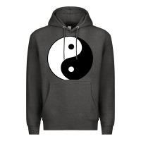 Charcoal Heather Yin and yang Premium Hoodie - artisFamous