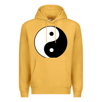 Mustard Yin and yang Premium Hoodie - artisFamous