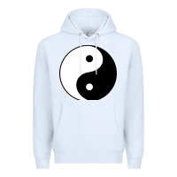 White Yin and yang Premium Hoodie - artisFamous