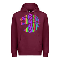 Burgundy reflective 7 lions Premium Hoodie - artisFamous