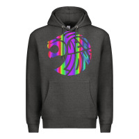 Charcoal Heather reflective 7 lions Premium Hoodie - artisFamous