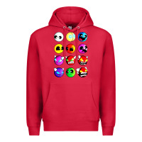 Cardinal geometry dash difficulty  faces Premium Hoodie - artisFamous