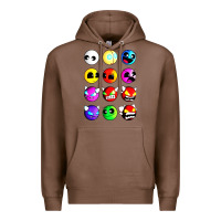 Chestnut geometry dash difficulty  faces Premium Hoodie - artisFamous