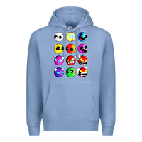 Colony Blue geometry dash difficulty  faces Premium Hoodie - artisFamous