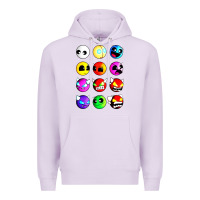 Lilac geometry dash difficulty  faces Premium Hoodie - artisFamous
