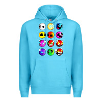 Ocean Blue geometry dash difficulty  faces Premium Hoodie - artisFamous