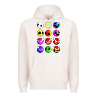 Pale Pink geometry dash difficulty  faces Premium Hoodie - artisFamous