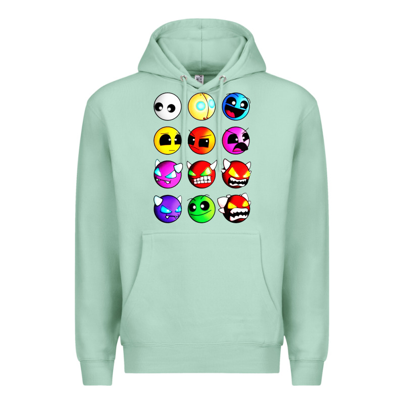Geometry Dash Difficulty  Faces Premium Hoodie by artisFamous | Teevron
