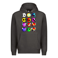 Smoke geometry dash difficulty  faces Premium Hoodie - artisFamous