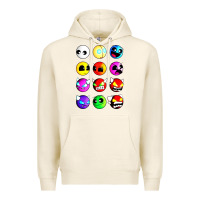 Tofu geometry dash difficulty  faces Premium Hoodie - artisFamous