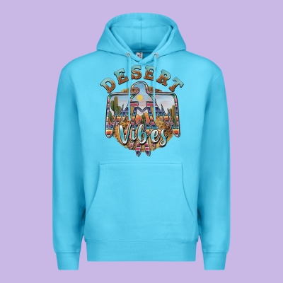 Desert Vibes Thunderbird Premium Hoodie Designed By Barkaloodesign