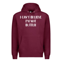 Burgundy i cant believe im not butter Premium Hoodie - artisFamous