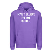 Purple i cant believe im not butter Premium Hoodie - artisFamous