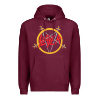 Burgundy heavy metal Premium Hoodie - artisFamous