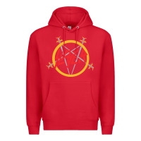 Red heavy metal Premium Hoodie - artisFamous