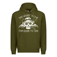 Army Green too weird to live too rare to die Premium Hoodie - artisFamous