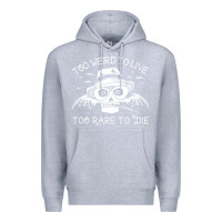 Heather Grey too weird to live too rare to die Premium Hoodie - artisFamous