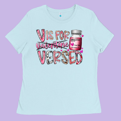 V Is For Valentine Versed Ladies Tee Designed By Racoondesign