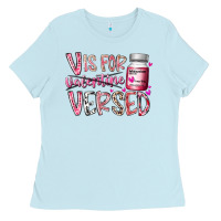 Baby Blue v is for valentine versed Ladies Tee - RacoonDesign