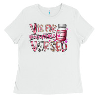 White v is for valentine versed Ladies Tee - RacoonDesign