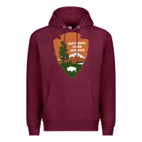 Burgundy national park service Premium Hoodie - artisFamous