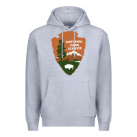 Heather Grey national park service Premium Hoodie - artisFamous