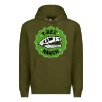Army Green t rex ranch Premium Hoodie - artisFamous