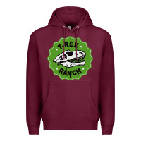 Burgundy t rex ranch Premium Hoodie - artisFamous