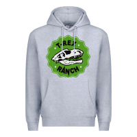 Heather Grey t rex ranch Premium Hoodie - artisFamous