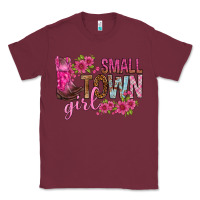 Burgundy small town girl with flowers bbs Classic Tee - BundleAndBundleShop