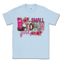 Dusty Blue small town girl with flowers bbs Classic Tee - BundleAndBundleShop