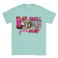 Seafoam small town girl with flowers bbs Classic Tee - BundleAndBundleShop
