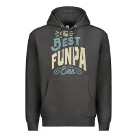 Charcoal Heather The Best Funpa Ever - Mens Funny Dad and Grandpa Premium Hoodie - artisFamous